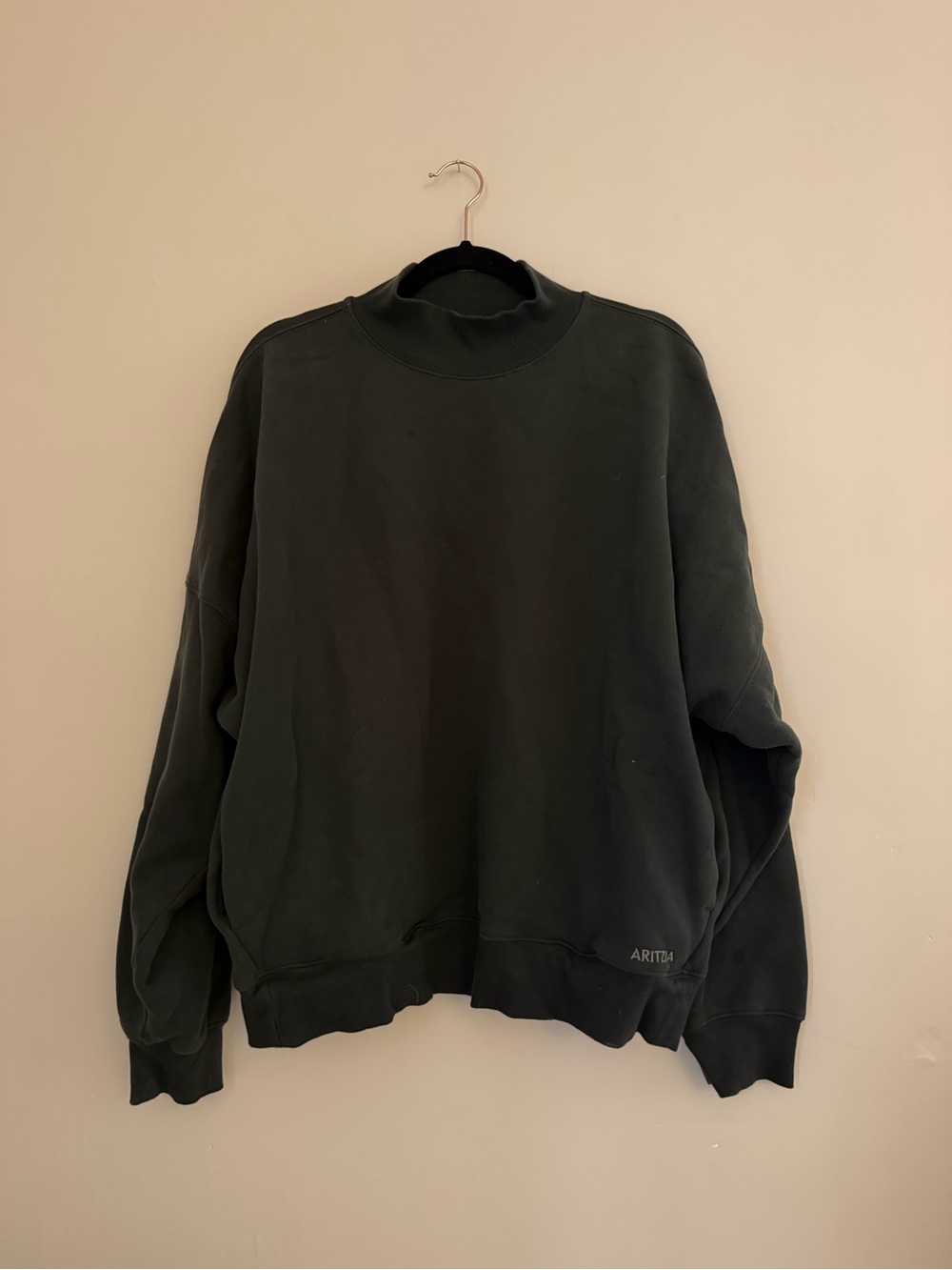 ARITZIA Dark Olive Crewneck Sweater
